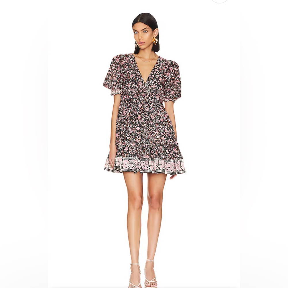 Cleobella Lauren Mini Dress in Fan Print NWT